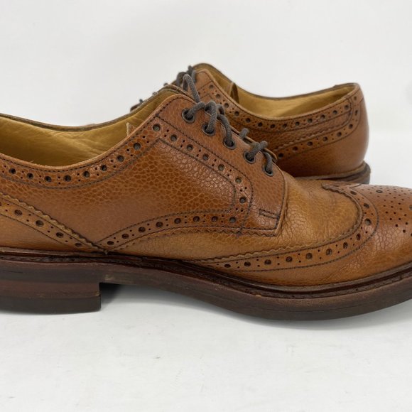 Loake Badminton 2 / Brown Leather Derby Brogue Shoes / Men\'s  US 9.5 / UK 8.5 main image 2